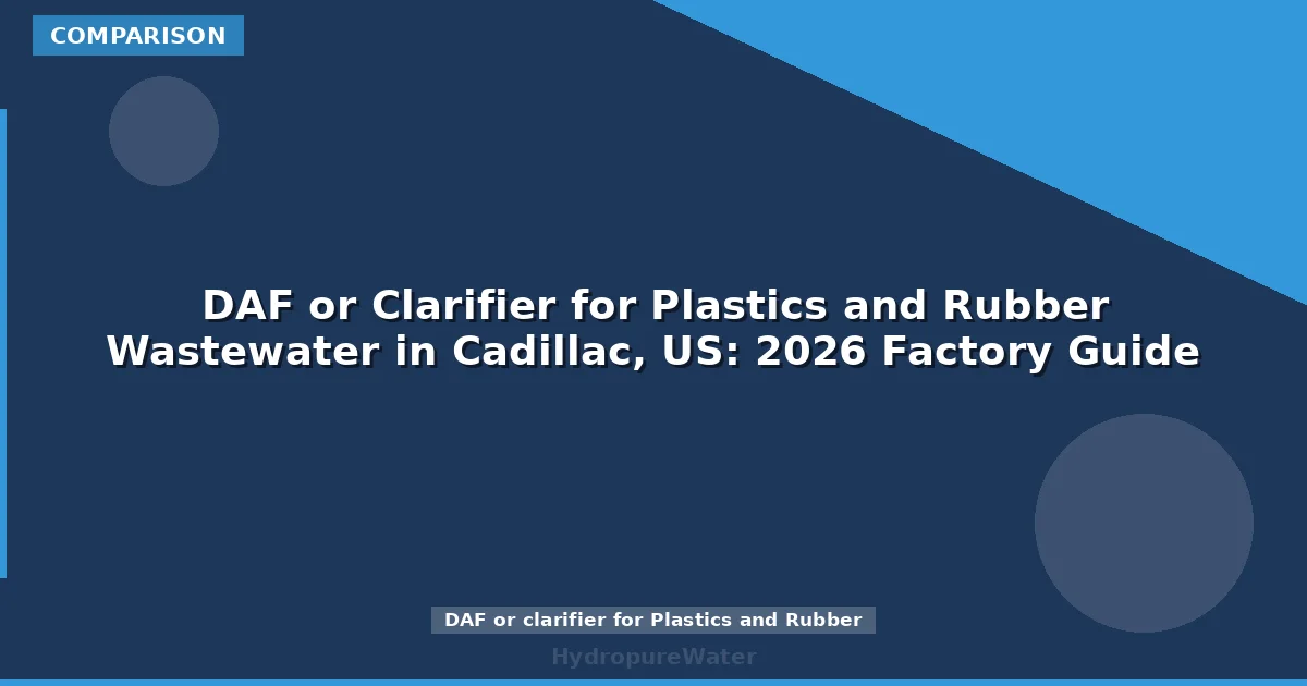 DAF or Clarifier for Plastics and Rubber Wastewater in Cadillac, US: 2026 Factory Guide