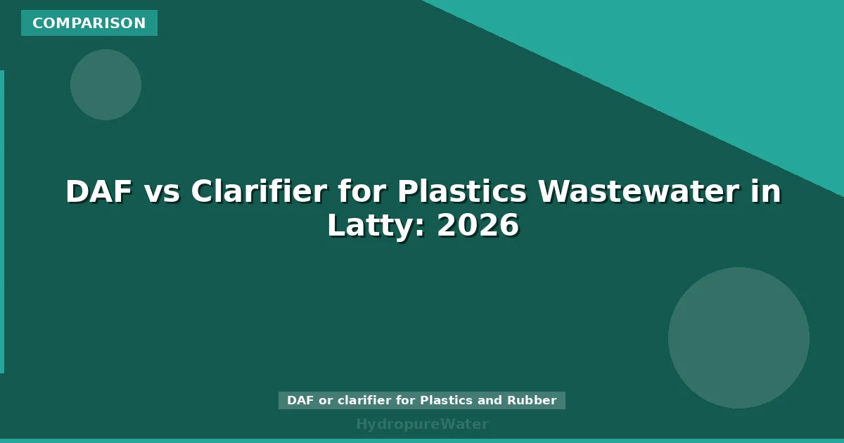 DAF vs Clarifier for Plastics Wastewater in Latty: 2026