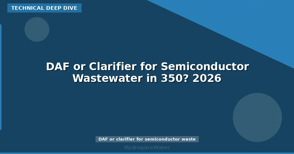 DAF or Clarifier for Semiconductor Wastewater in 350? 2026
