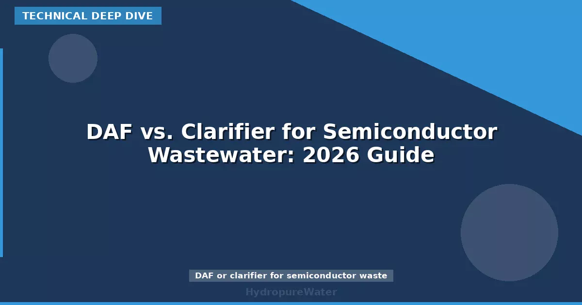 DAF vs. Clarifier for Semiconductor Wastewater: 2026 Guide