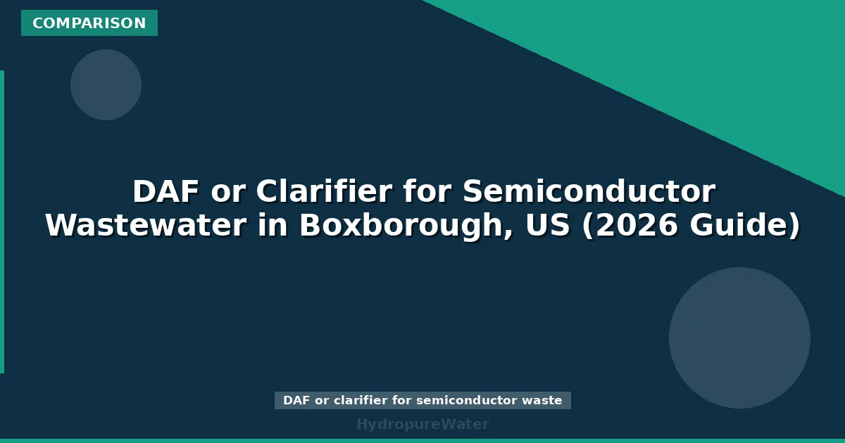 DAF or Clarifier for Semiconductor Wastewater in Boxborough, US (2026 Guide)