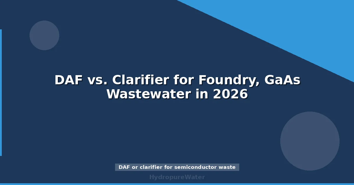 DAF vs. Clarifier for Foundry, GaAs Wastewater in 2026
