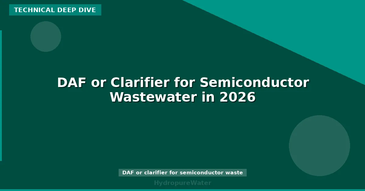 DAF or Clarifier for Semiconductor Wastewater in 2026