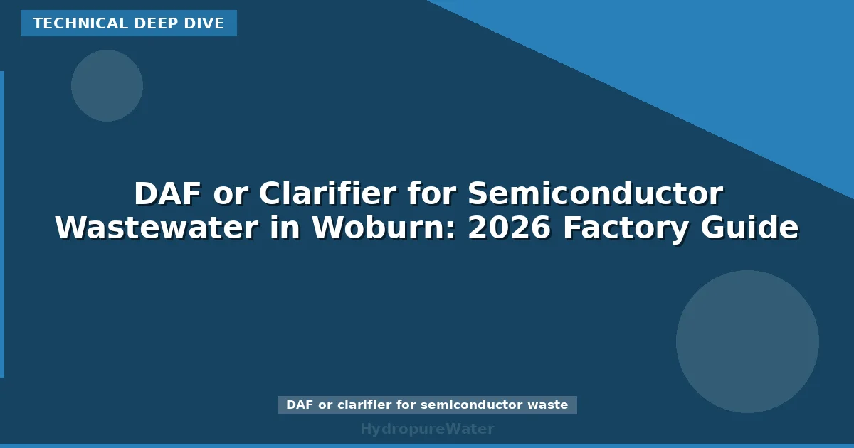 DAF or Clarifier for Semiconductor Wastewater in Woburn: 2026 Factory Guide