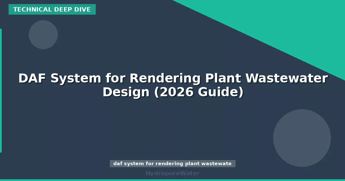 DAF System for Rendering Plant Wastewater Design (2026 Guide)
