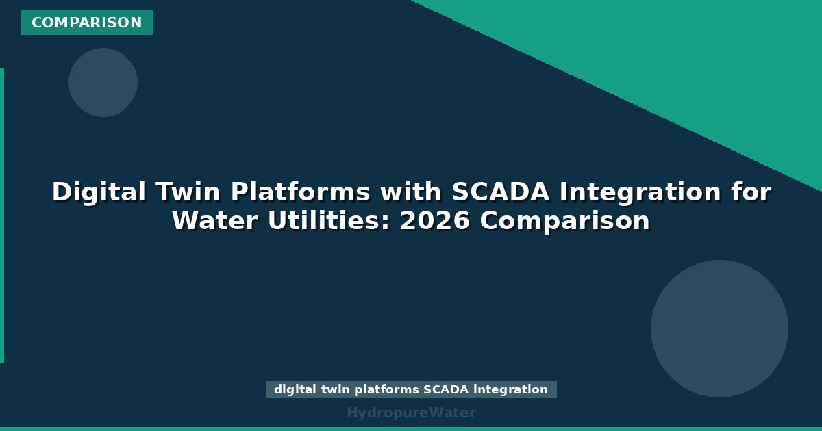 Digital Twin Platforms with SCADA Integration for Water Utilities: 2026 Comparison