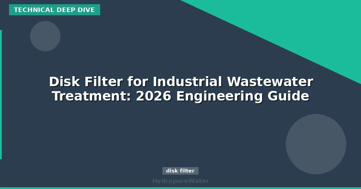 Disk Filter for Industrial Wastewater Treatment: 2026 Engineering Guide
