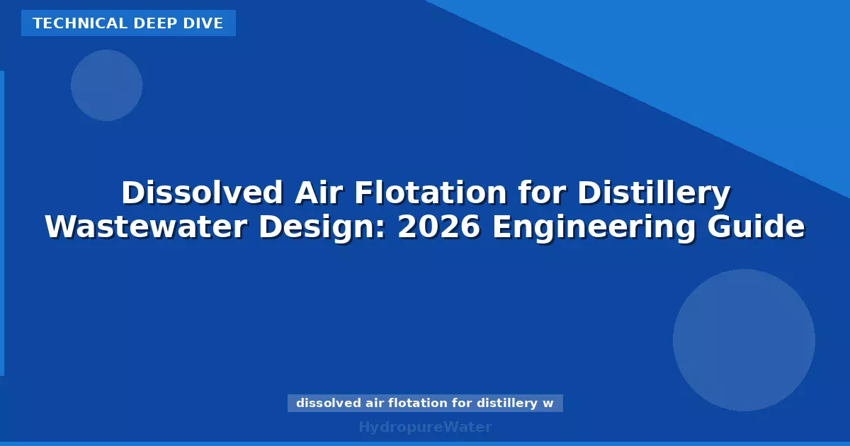 Dissolved Air Flotation for Distillery Wastewater Design: 2026 Engineering Guide