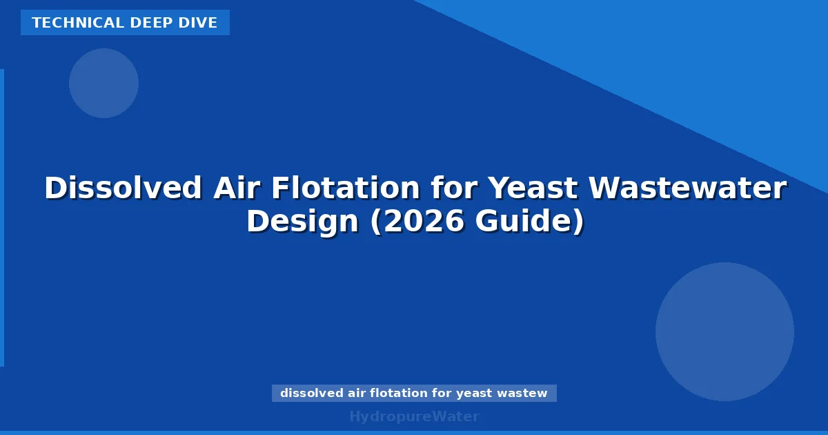 Dissolved Air Flotation for Yeast Wastewater Design (2026 Guide)