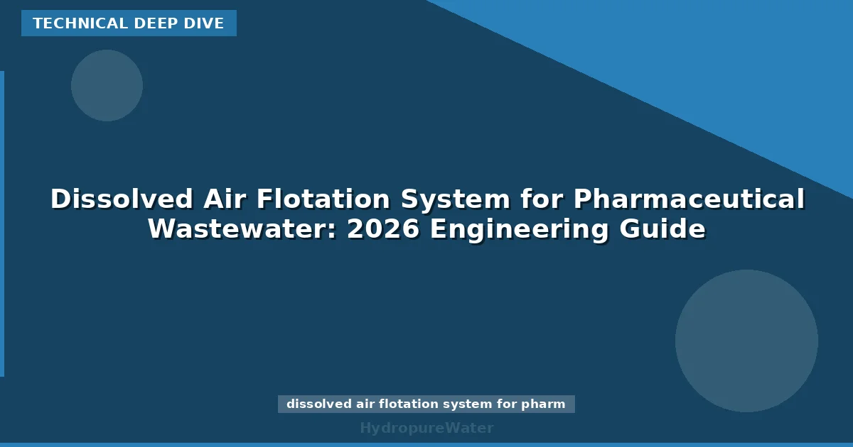 Dissolved Air Flotation System for Pharmaceutical Wastewater: 2026 Engineering Guide