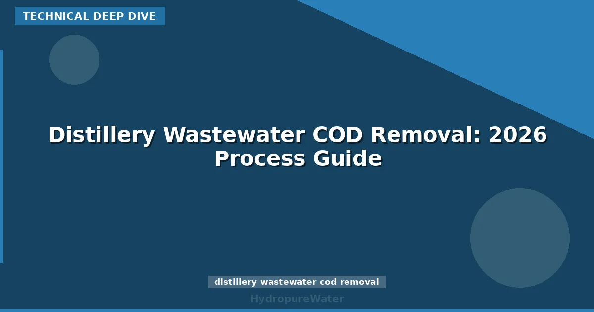 Distillery Wastewater COD Removal: 2026 Process Guide