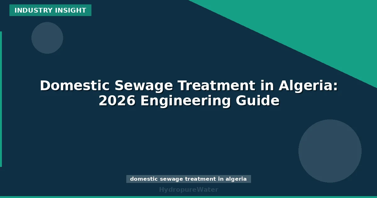 Domestic Sewage Treatment in Algeria: 2026 Engineering Guide