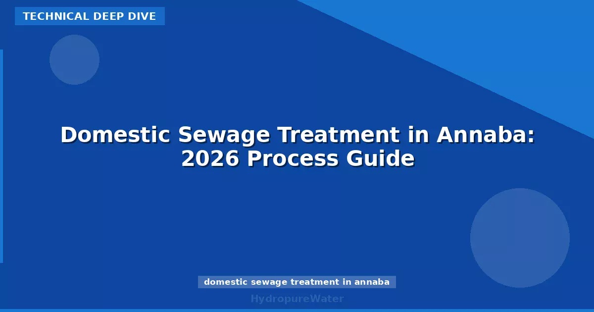 Domestic Sewage Treatment in Annaba: 2026 Process Guide