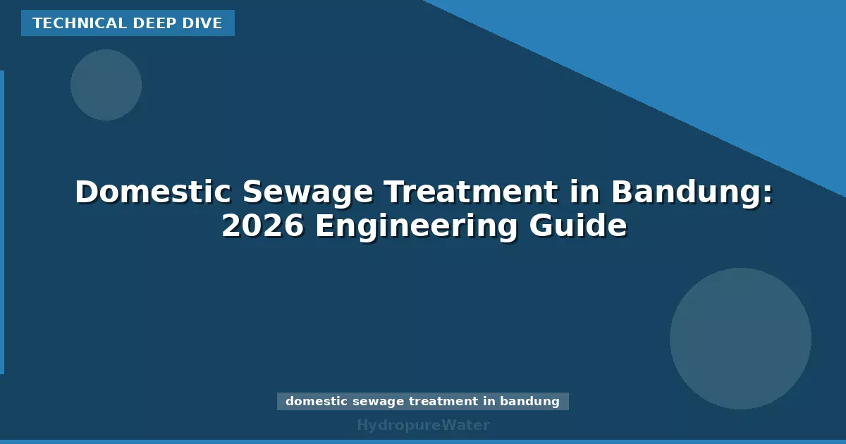 Domestic Sewage Treatment in Bandung: 2026 Engineering Guide