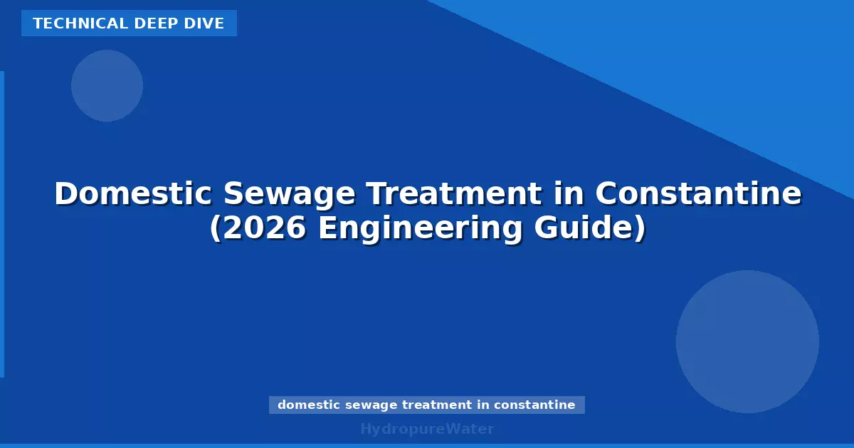 Domestic Sewage Treatment in Constantine (2026 Engineering Guide)