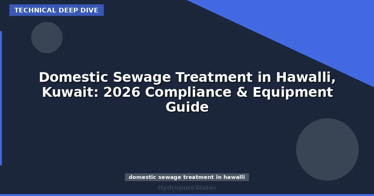 Domestic Sewage Treatment in Hawalli, Kuwait: 2026 Compliance & Equipment Guide