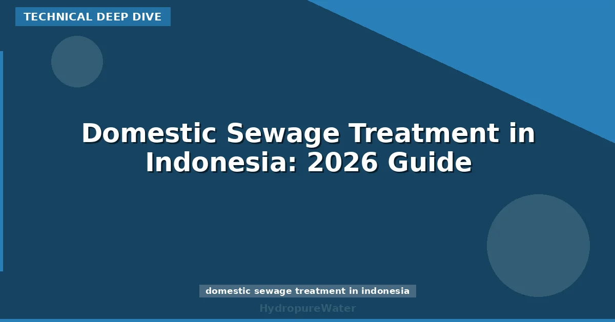 Domestic Sewage Treatment in Indonesia: 2026 Guide