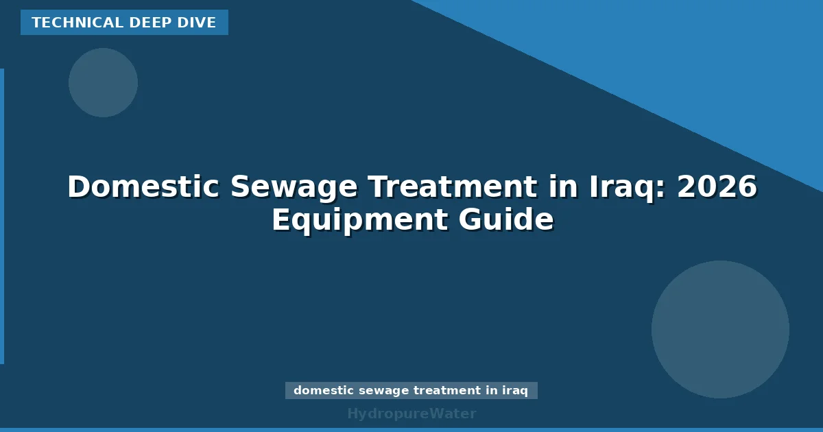 Domestic Sewage Treatment in Iraq: 2026 Equipment Guide