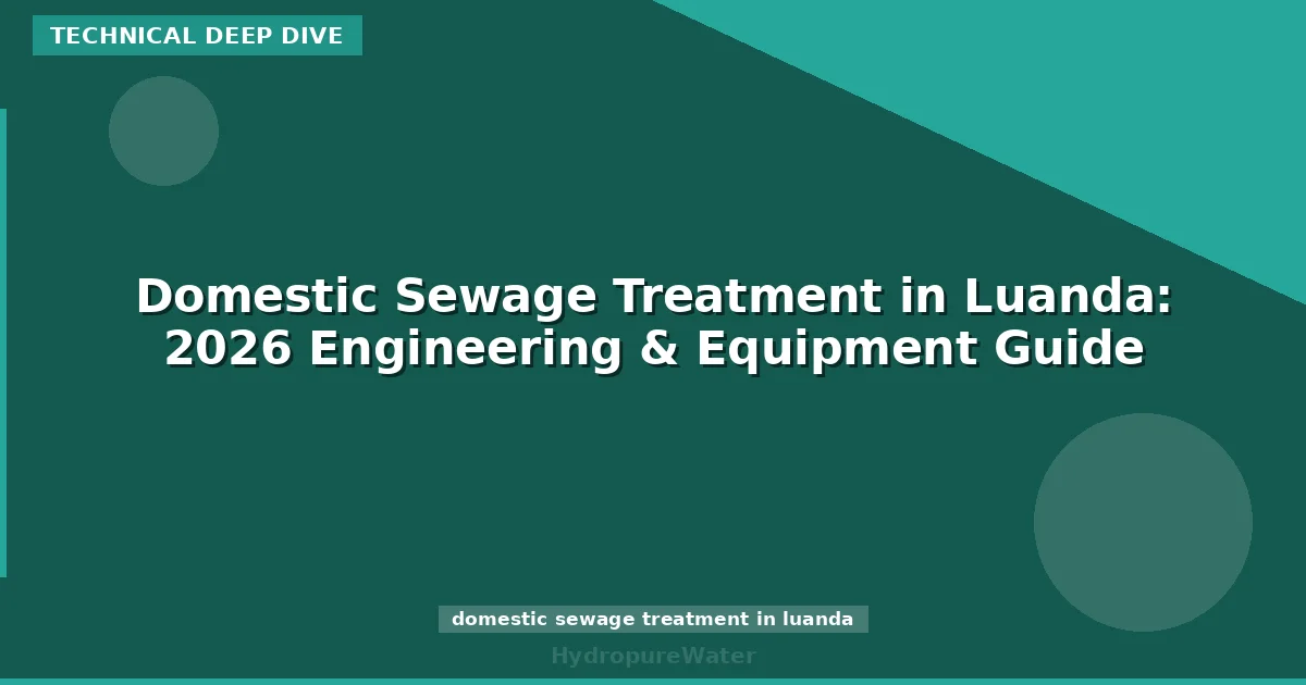 Domestic Sewage Treatment in Luanda: 2026 Engineering & Equipment Guide