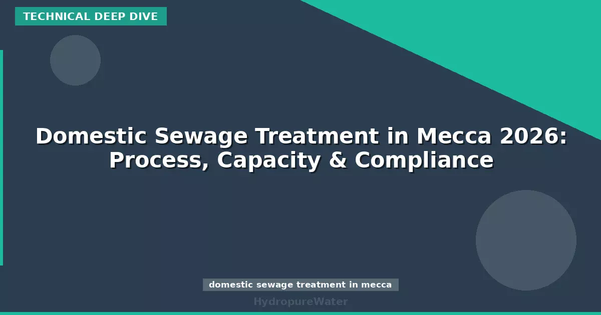 Domestic Sewage Treatment in Mecca 2026: Process, Capacity & Compliance
