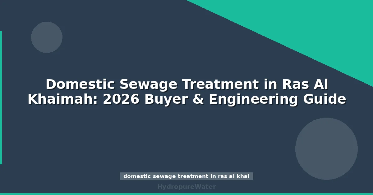 Traitement des eaux usées domestiques à Ras Al Khaimah : guide d'achat et d'ingénierie 2026
