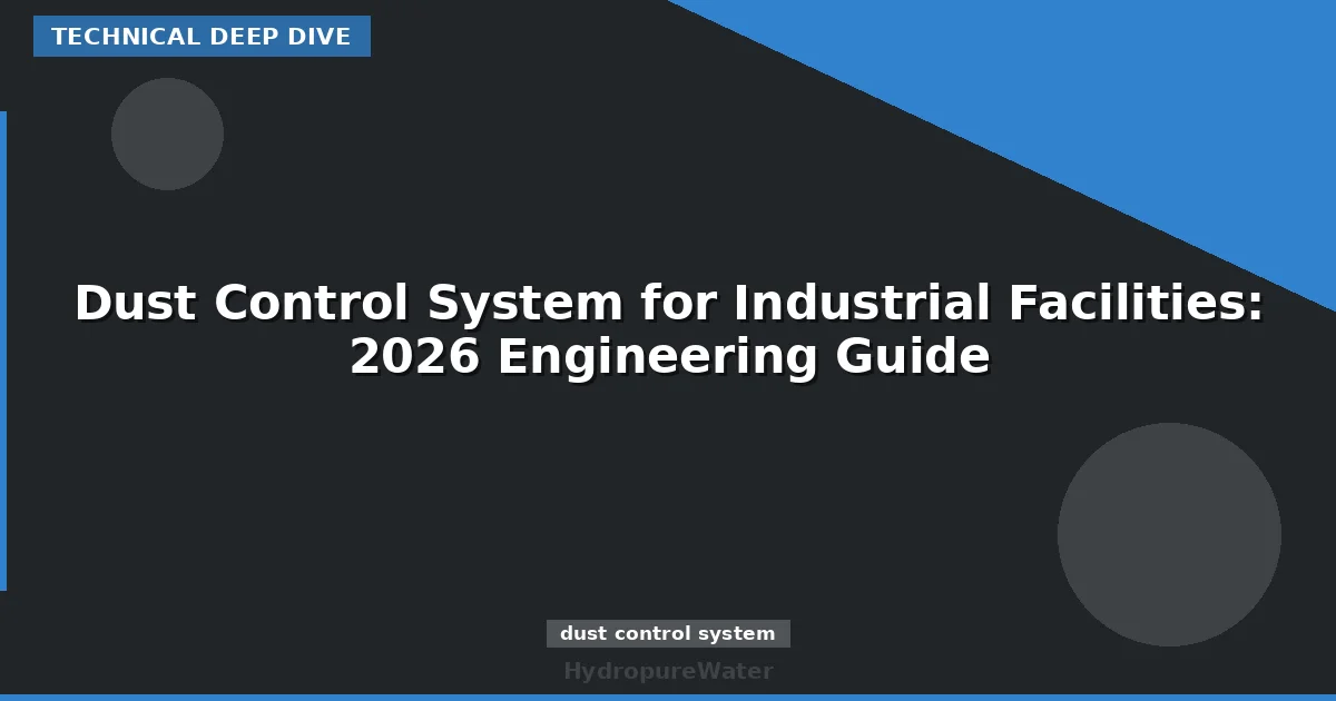 Dust Control System for Industrial Facilities: 2026 Engineering Guide