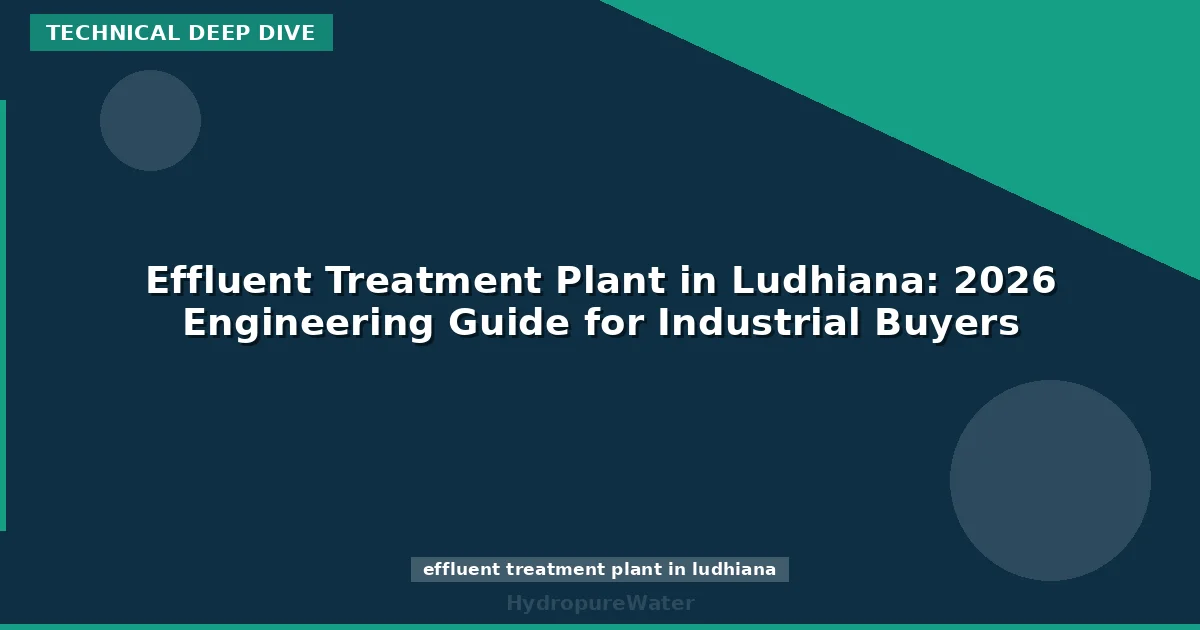 Effluent Treatment Plant in Ludhiana: 2026 Engineering Guide for Industrial Buyers
