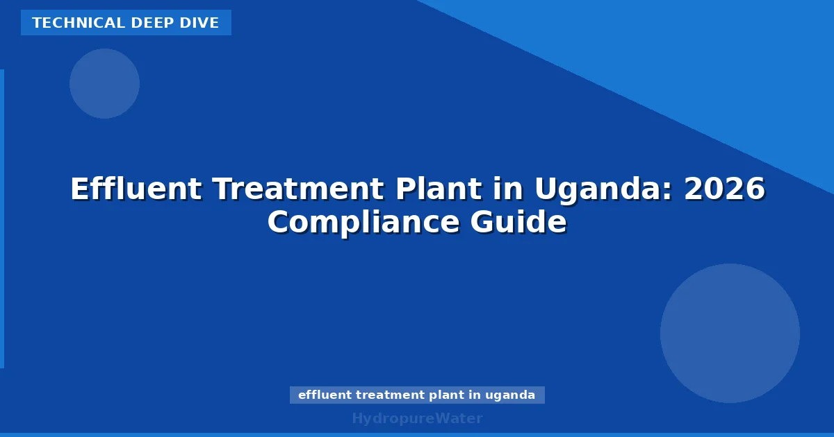Effluent Treatment Plant in Uganda: 2026 Compliance Guide