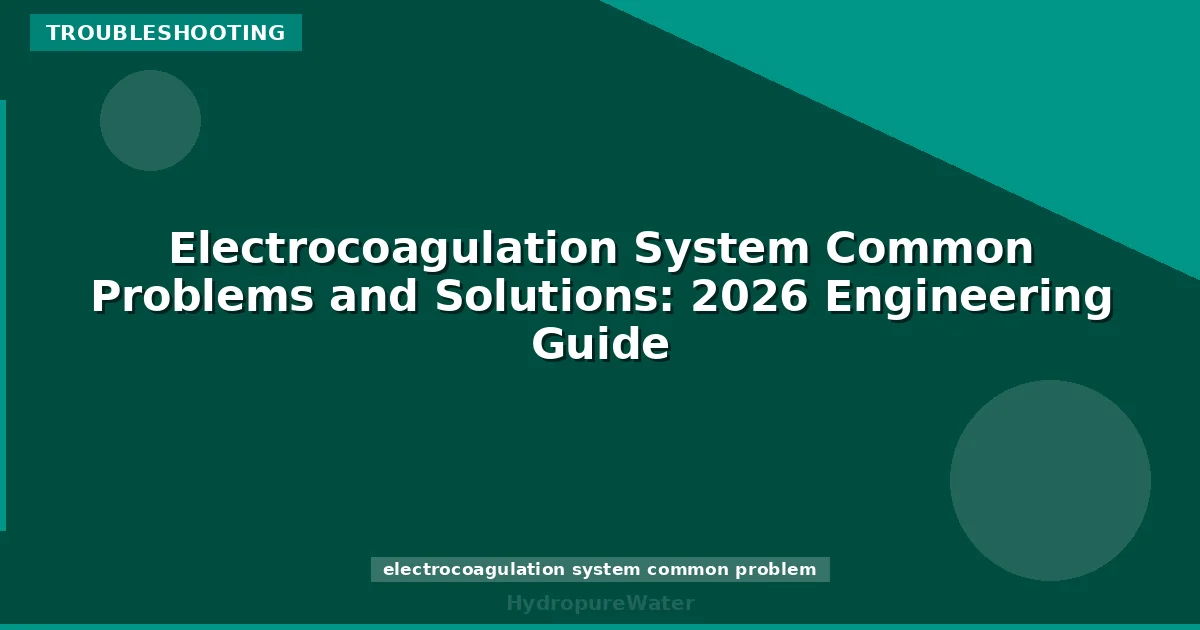 Electrocoagulation System Common Problems and Solutions: 2026 Engineering Guide