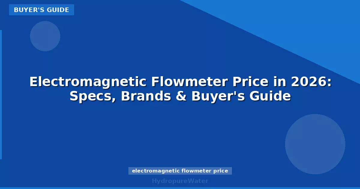 Electromagnetic Flowmeter Price in 2026: Specs, Brands & Buyer's Guide