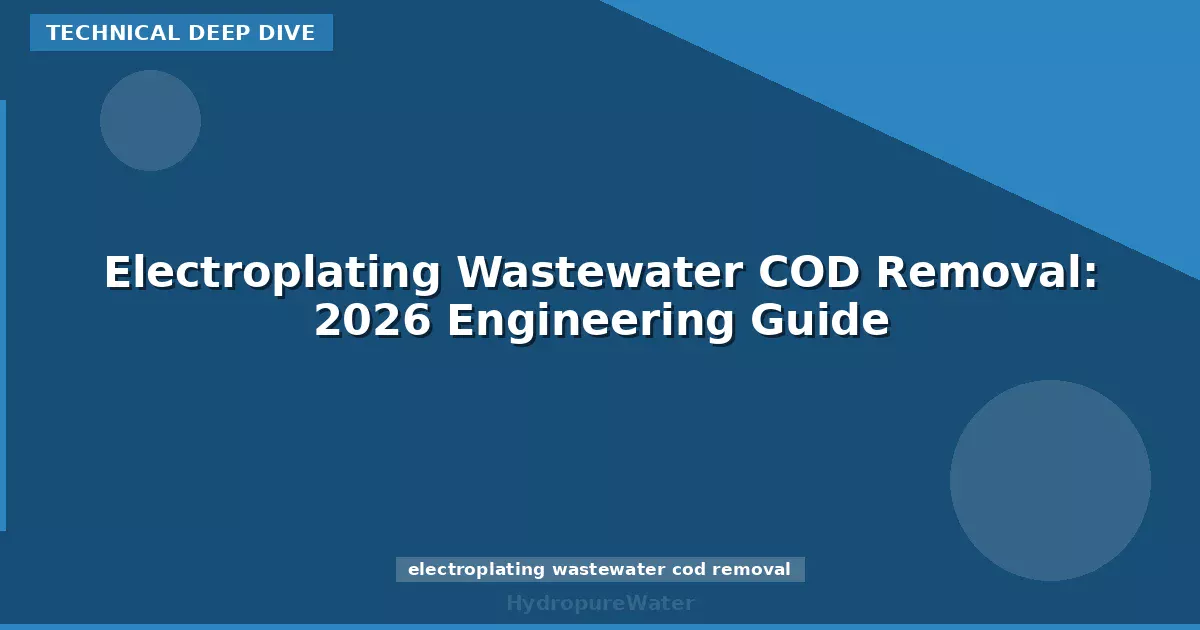 Electroplating Wastewater COD Removal: 2026 Engineering Guide