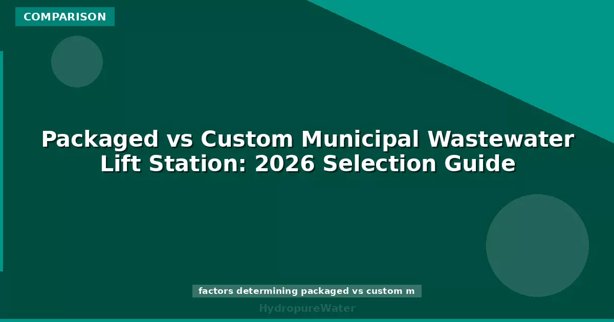 Packaged vs Custom Municipal Wastewater Lift Station: 2026 Selection Guide