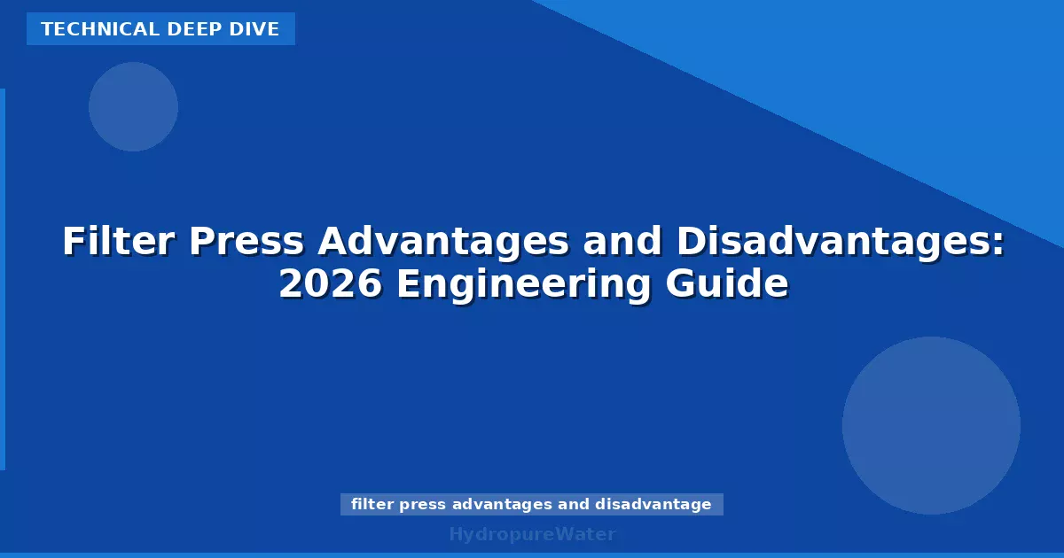Filter Press Advantages and Disadvantages: 2026 Engineering Guide