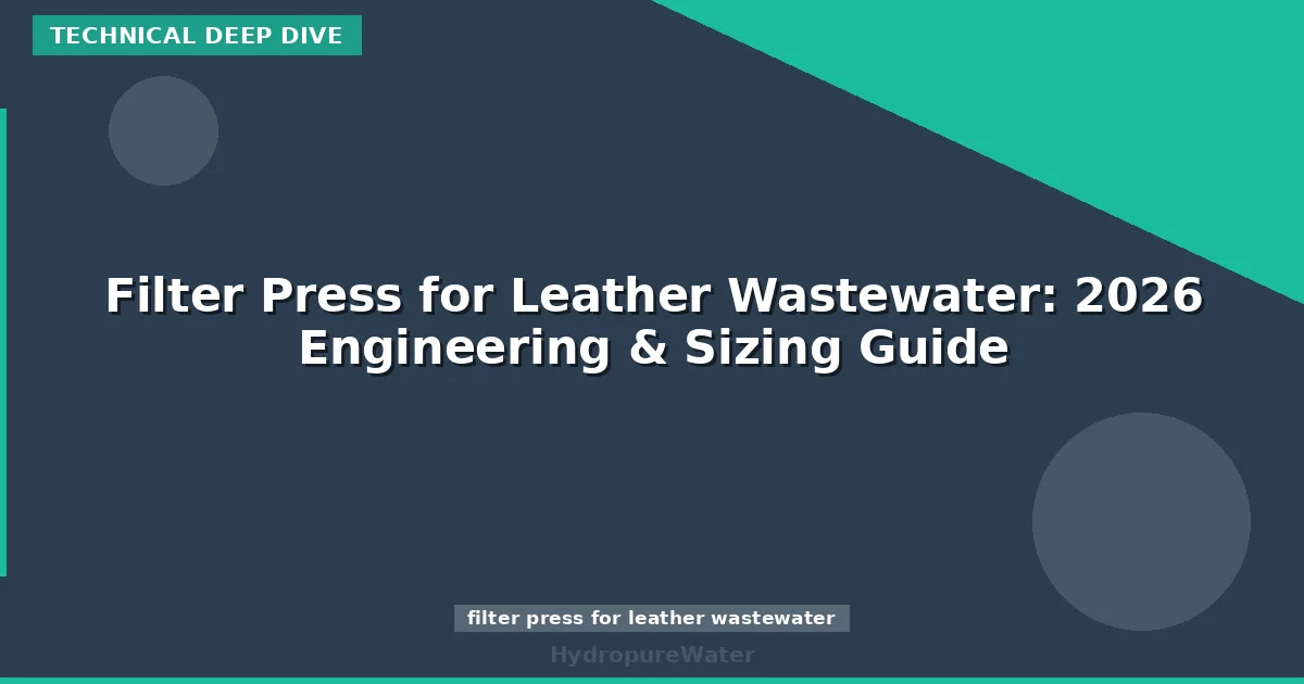 Filter Press for Leather Wastewater: 2026 Engineering & Sizing Guide