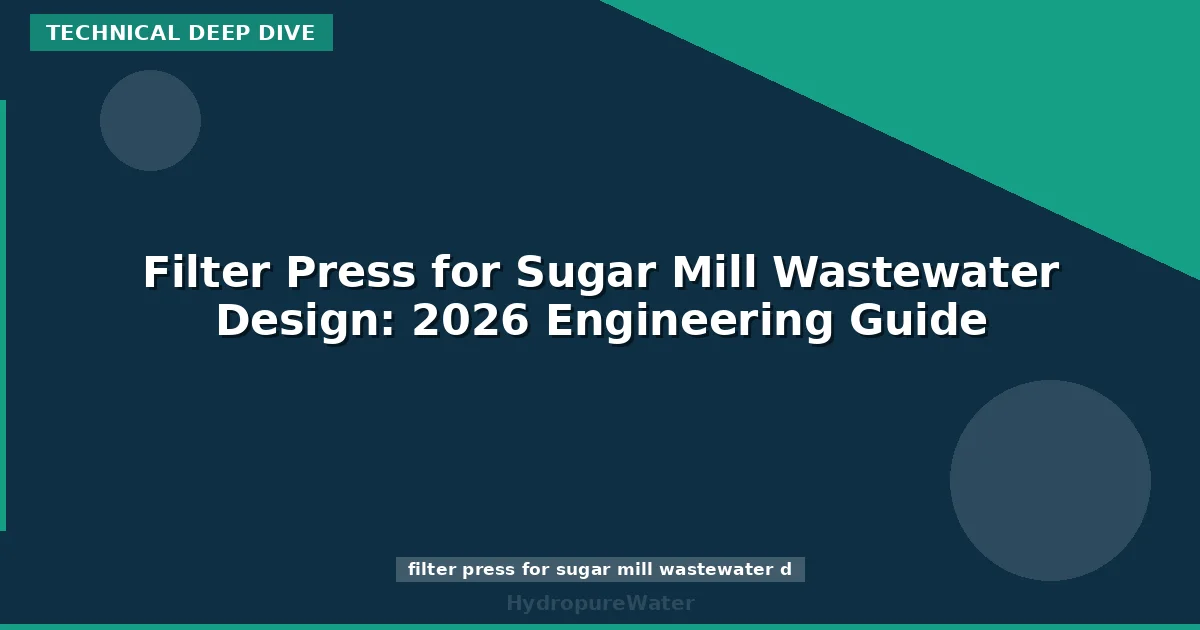 Filter Press for Sugar Mill Wastewater Design: 2026 Engineering Guide
