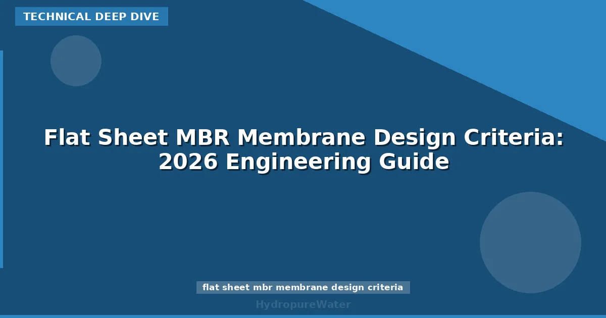 Flat Sheet MBR Membrane Design Criteria: 2026 Engineering Guide