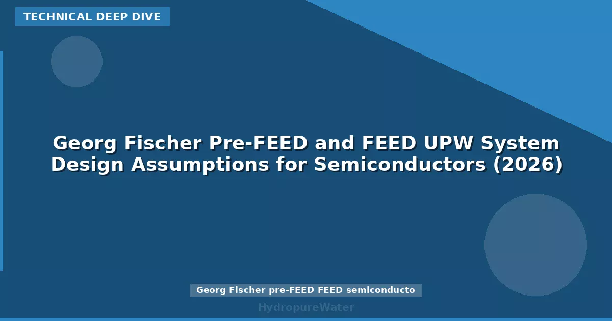 Georg Fischer Pre-FEED and FEED UPW System Design Assumptions for Semiconductors (2026)