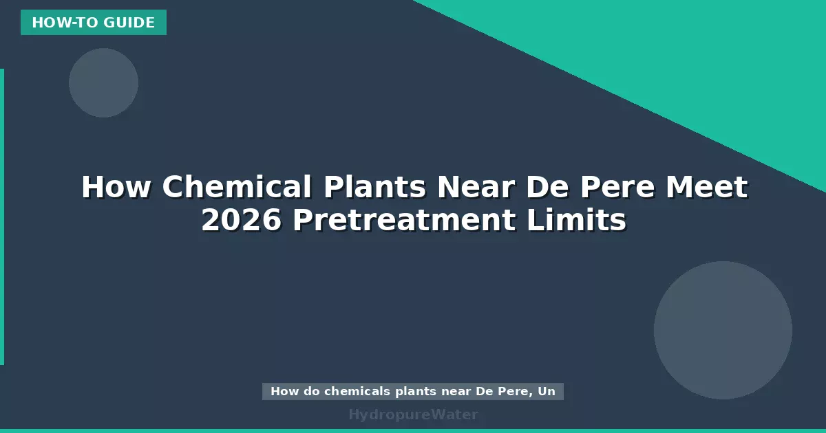 How Chemical Plants Near De Pere Meet 2026 Pretreatment Limits