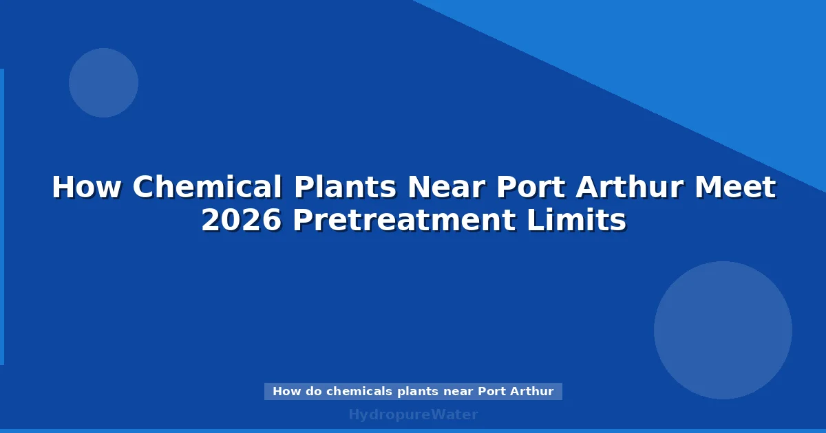 How Chemical Plants Near Port Arthur Meet 2026 Pretreatment Limits