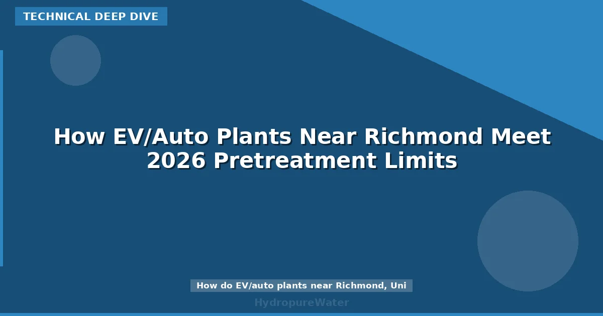 How EV/Auto Plants Near Richmond Meet 2026 Pretreatment Limits