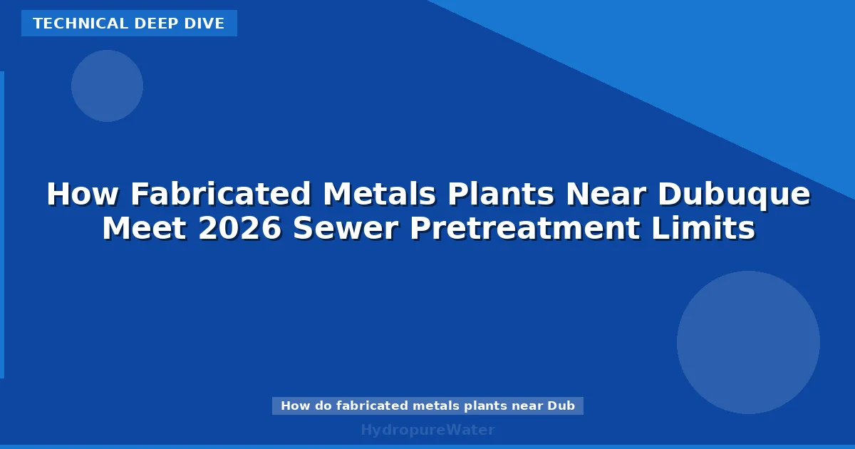 How Fabricated Metals Plants Near Dubuque Meet 2026 Sewer Pretreatment Limits
