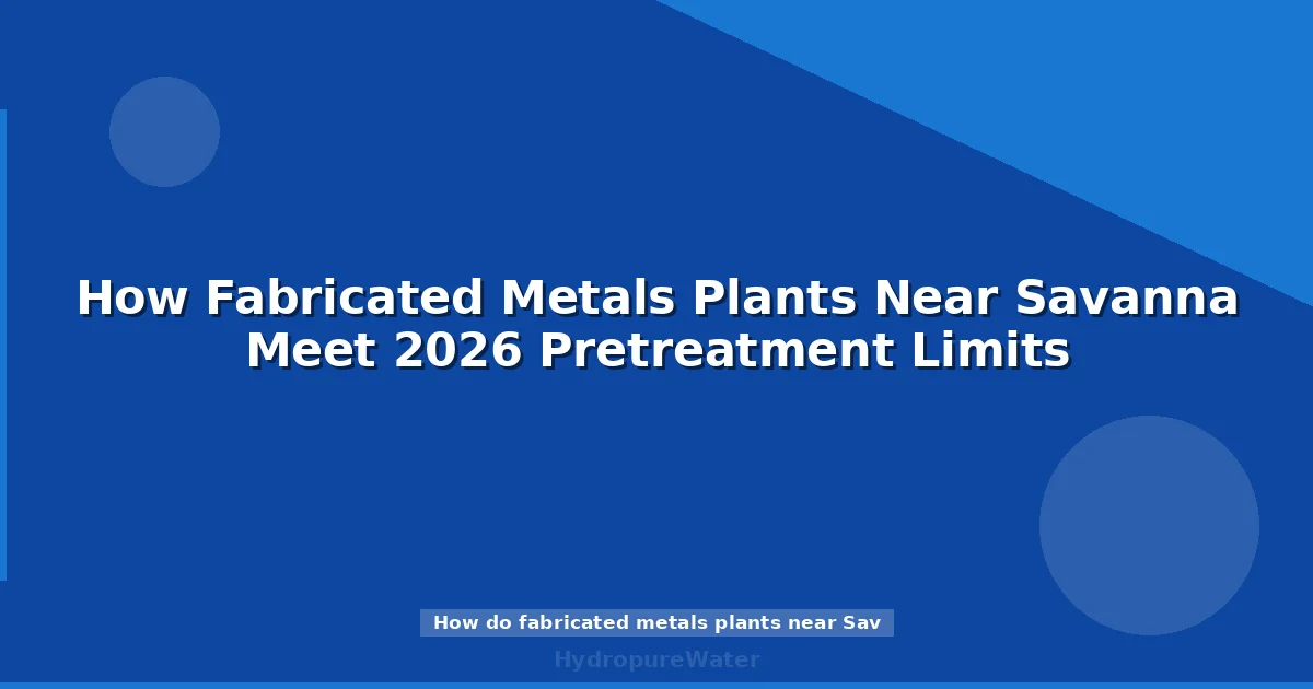 How Fabricated Metals Plants Near Savanna Meet 2026 Pretreatment Limits