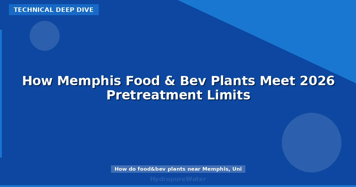 How Memphis Food & Bev Plants Meet 2026 Pretreatment Limits