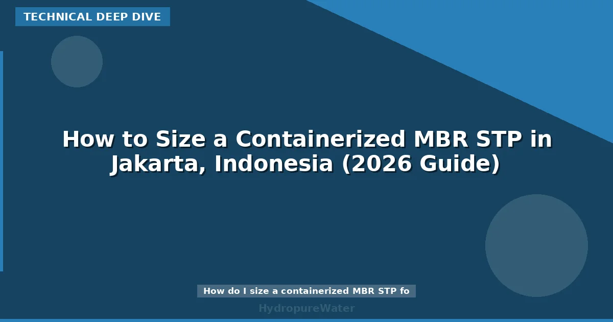 How to Size a Containerized MBR STP in Jakarta, Indonesia (2026 Guide)