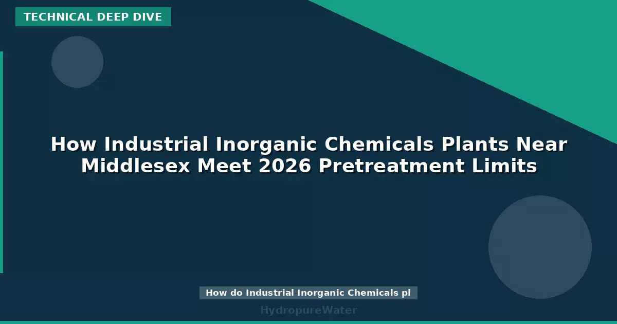 How Industrial Inorganic Chemicals Plants Near Middlesex Meet 2026 Pretreatment Limits