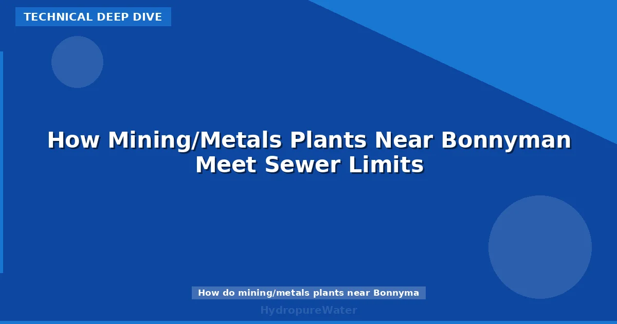 How Mining/Metals Plants Near Bonnyman Meet Sewer Limits