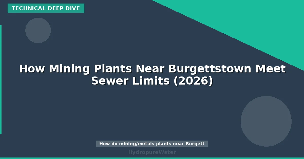 How Mining Plants Near Burgettstown Meet Sewer Limits (2026)