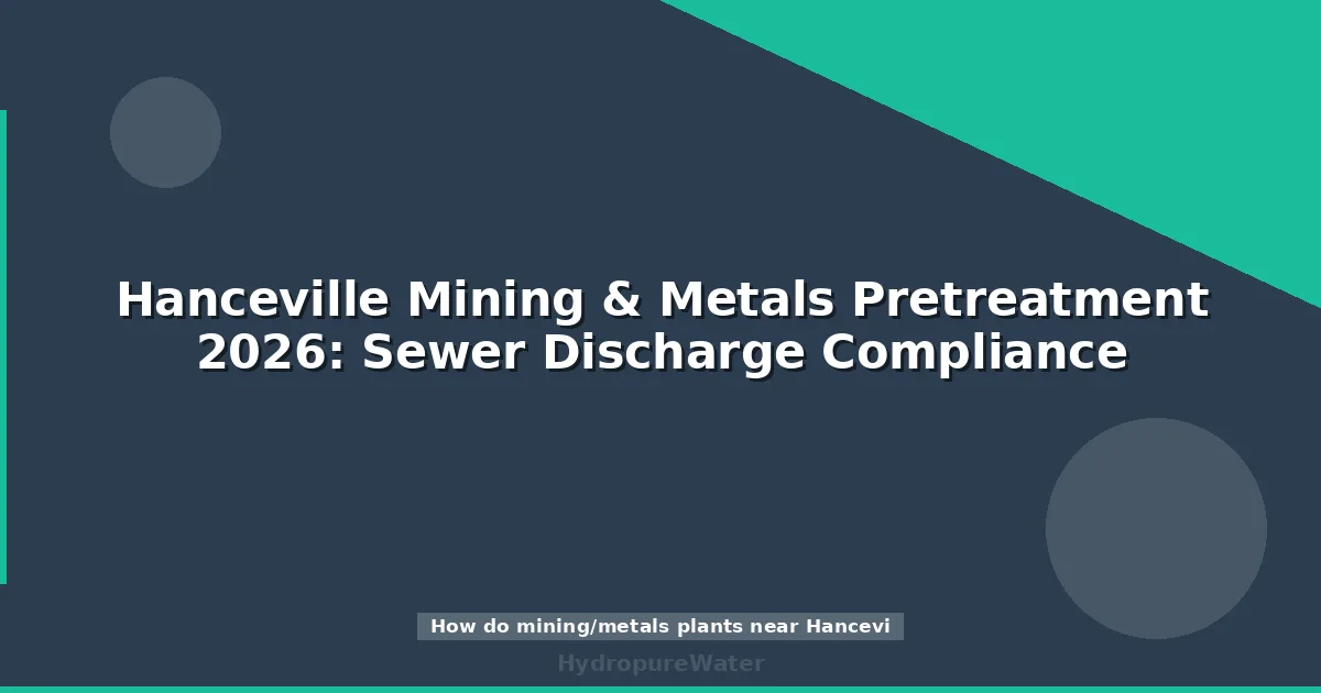 Hanceville Mining & Metals Pretreatment 2026: Sewer Discharge Compliance