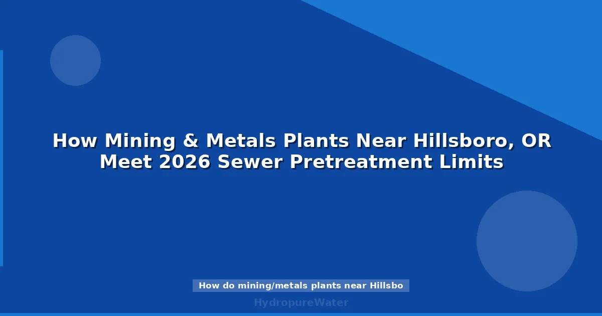 How Mining & Metals Plants Near Hillsboro, OR Meet 2026 Sewer Pretreatment Limits