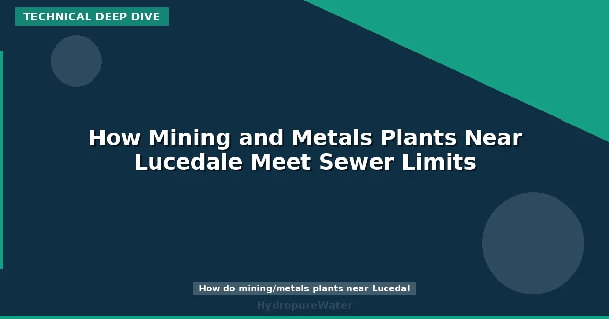 How Mining and Metals Plants Near Lucedale Meet Sewer Limits